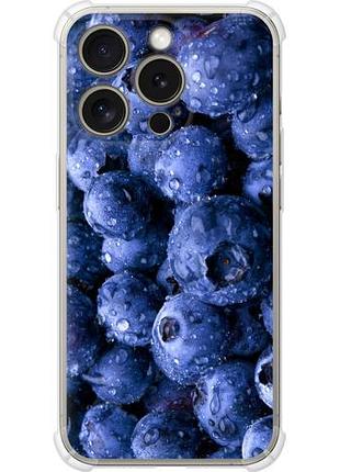 Чехол на iphone 15 pro голубика из силикона fch_0152941