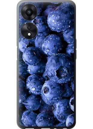 Чехол на oppo a58 5g голубика из силикона fch_0152895