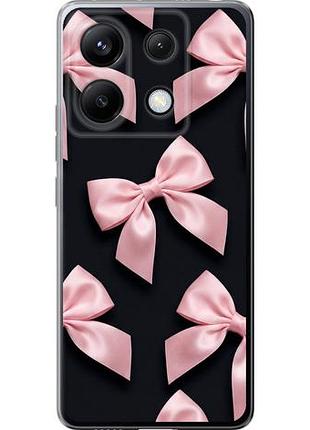 Чехол на xiaomi poco x6 coquette ribbons dark coquette из силикона fch_0149949