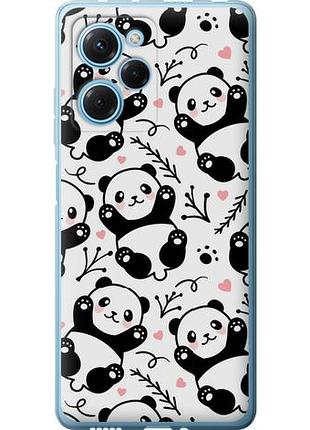 Чехол на xiaomi poco x5 pro 5g панды из силикона fch_0051713