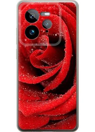 Чехол на realme gt 7 pro красная роза из силикона fch_0154166
