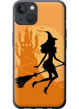 Чехол на iphone 13 ведьма на метле из силикона fch_0032198