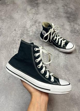 Кеди convers all star конверс чорні високі 22,5см 36