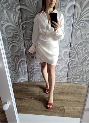 Атласна сукня zara платье