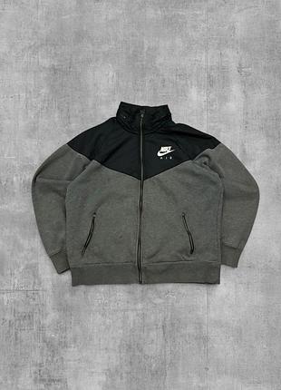 Кофта nike air оригінал сіра чоловіча олімпійка найк на замку зіп худі кофта сіра