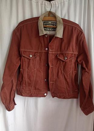 Джинсовая винтажная куртка levis jacet 1991рик l