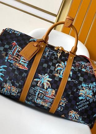 Сумка мужская louis vuitton keepall кожаная оригинал