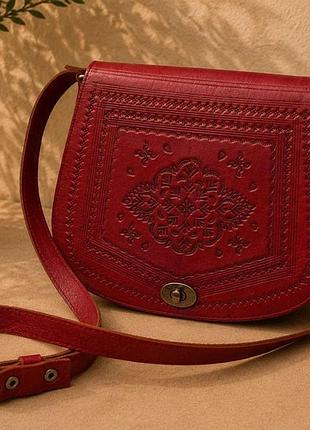 Handmade morocco saddle crossbody bag