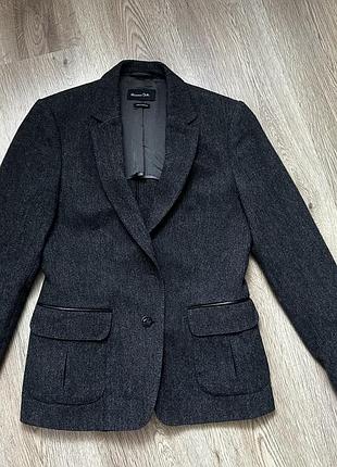 Шерстяний піджак massimo dutti