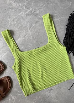 Zara топ рубчик