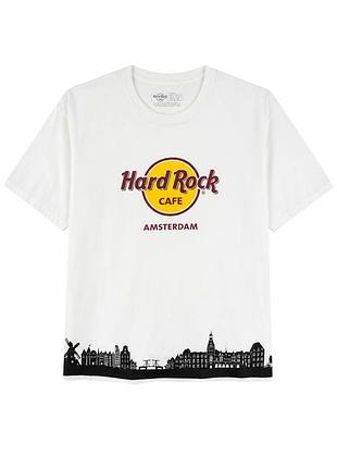 Hard rock cafe amsterdam чоловіча футболка мужская футболка размер хл