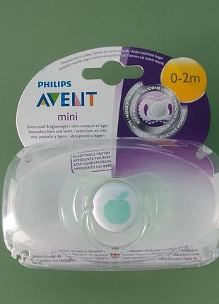 Пустышка philips avent mini для ребенка 0-2 месяца поврежден футляр