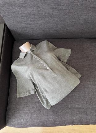 Вʼязане льняне поло , футболка massimo dutti