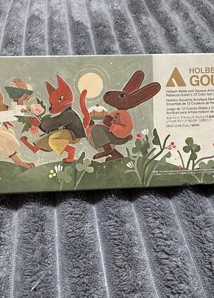 Лімітований набір художніх фарб holbein acrylic gouache x rebecca green 12 кольорів (20 мл)