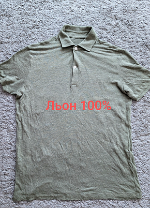 Классное поло из 100% органического льна paul kehl, size l, подойдет на m, состояние отличное, плечи 44 подмышки 52 длина 68