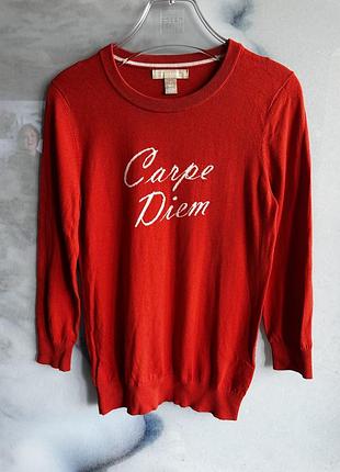 Banana republic светр з шовком carpe diem червоний s