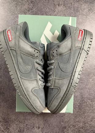 🛍 nike sb dunk low x supreme grey