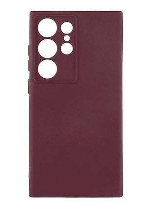 Чехол с рамкой камеры silicone cover a samsung galaxy s24 ultra 5g/s928 maroon