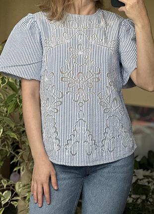 Блакитна блуза zara розмір xs