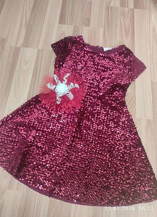 Платье блестящее 5-6 лет 2