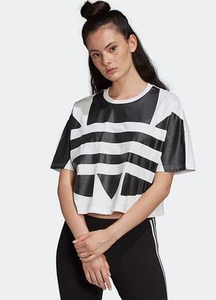 Оригінальна футболка кроп топ adidas оверсайз розмір s