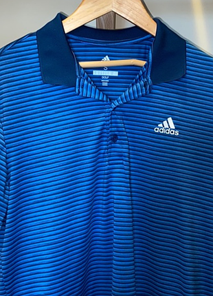 Футболка adidas поло в полоску р.50
