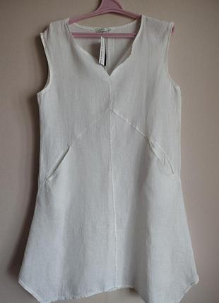 Лляна коротка сукня made in italy