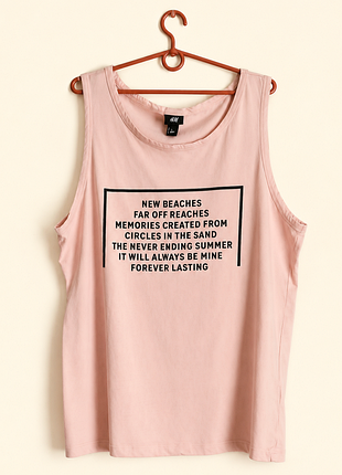 Вільного крою бавовняна майка h&amp;m