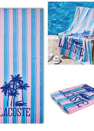 Пляжное полотенце lacoste. оригинал из сша. новый 100% cotton. 91 х 183 см.