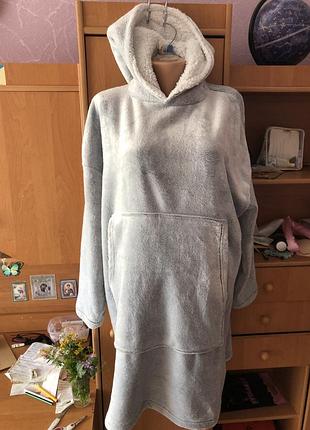 Меховушка, плюшева туника, худи, м. довга, new look. слип, пижама