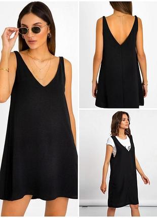 Платье сарафан женское черное платье zara.