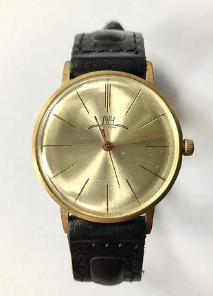 Механічний годинник луч промінь de luxe , позолота au10+