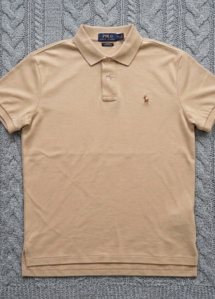Оригинальное поло polo ralph lauren (сша) | бежевое пике | идеал 10/10