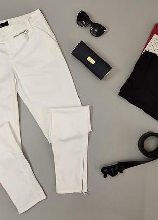 Белые брюки скинни miss sixty италия брюки с молниями xs/s