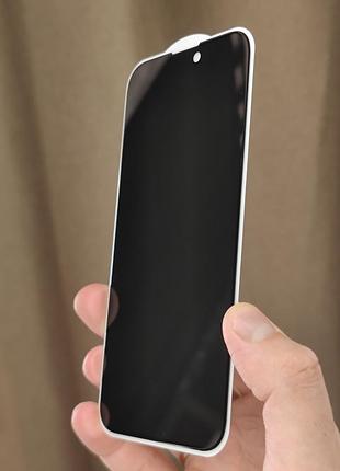 Защитное стекло антишпион для iphone 15 pro max / privacy стекло на айфон 15 о макс 6