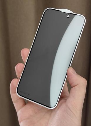 Защитное стекло антишпион для iphone 15 pro max / privacy стекло на айфон 15 о макс