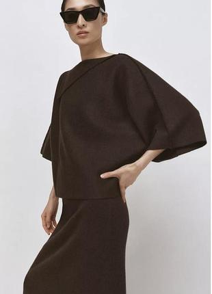 Джемпер zara з коміром-лацканом m новий