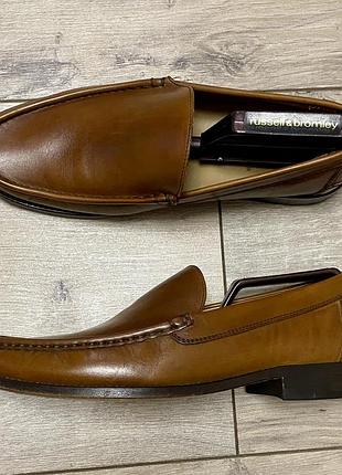 Мужские кожаные лоферы loake cp ferrara оригинал англия туфли 41