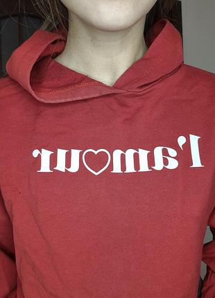 Красный черенок худи h&amp;m 4