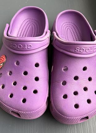 Crocs m2w4 оригінал на ногу 20,5-21 см сабо крокси фіолетові 33-34 розмір