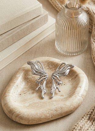 Роскошные серьги бабочки нержавеющая сталь stainless steel