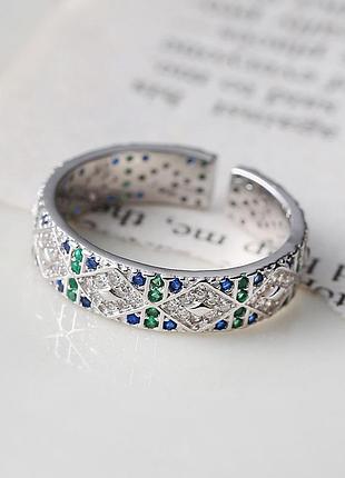 Серебро 925 кольца кольцо к камушками со серебрением