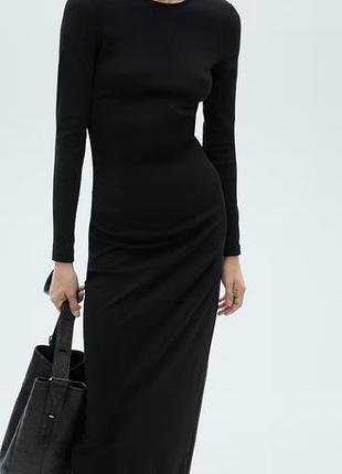 Сукня міді з трикотажу mango