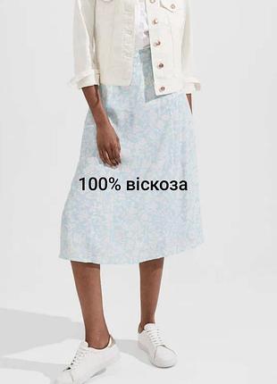 Легкая вискоза юбка миди большого размера m&amp;s