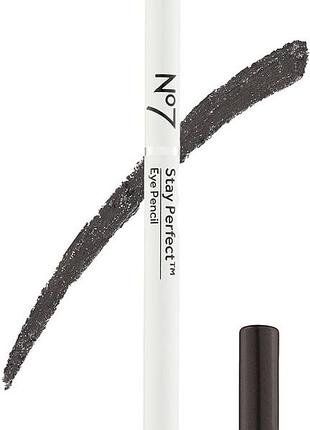 Олівець для очей no7 stay perfect eye pencil black водостійкий, оригінал, новий
