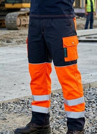 Профессиональные сигнальные рабочие брюки made to match hivis 2 oakland (размер 56)