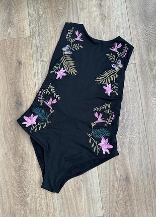 H&m суцільний купальник з вишивкою