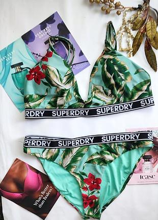 Фірмовий купальник трикутники super dry m l 40 42 80c 80d 80dd 85b 85c