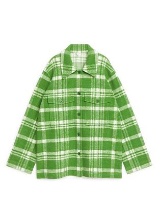 Arket chequered wool overshirt вовняна куртка-сорочка