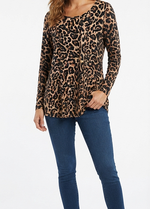 Блуза удлиненная 
леопардовый принт